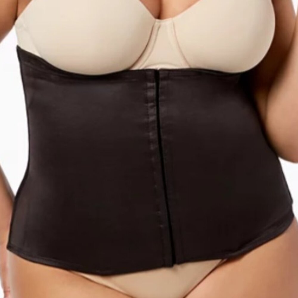 Miraclesuit Inches Off Extra Firm Waist Trainer Women's Shaping Black Stretch L